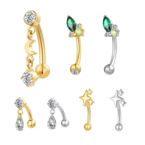 ASTM F136 Titanium Internally Threaded Curved Ring Eyebrow And Earring Piercing Body Jewelry