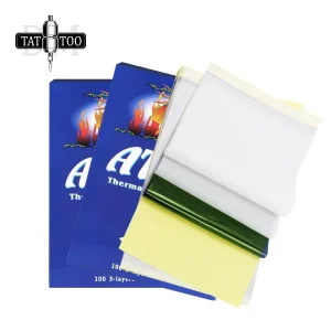 ATSUI Four Layered Tattoo Transfer Paper 100 Sheets Waterproof Copy for Hand Printer Drawn Tattoo Pattern Heat Transfer