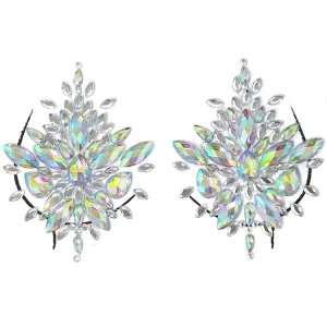 Acrylic Eco Friendly Breast Rhinestone Festival Party Rave Chest Jewels Stickers for Body Decoration
