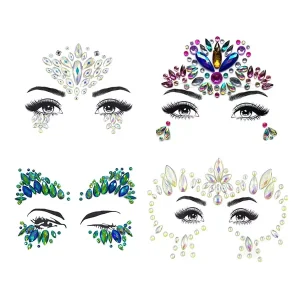 Acrylic Eye Makeup Jewel Bindi Face Gems Crystal Stickers for Festivals and Parties-Temporary Feature