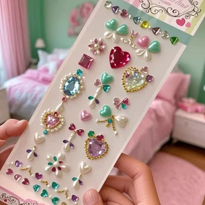 Acrylic Gem Stickers Face Jewels for Girls’ Performance Kids’ DIY Makeup Colorful Crystal Face Stickers