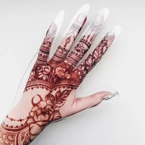 Acrylic Henna Tattoo Stencil Reusable Body Art Template for Hand Arm Festival Wedding Temporary Tattoo