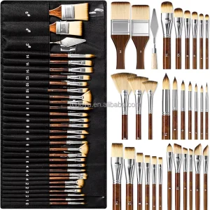 Acrylic & Nylon Nail Paint Brushes Set Versatile Artist Full Set for Painting