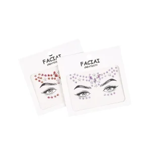Acrylic Temporary Tattoo Stickers for Girls Rhinestone Design Face Accessories for Music Festivals Parties ‘Power’ Inspired