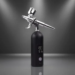Adjustable 3-Speed 35PSI Dual Action Rechargeable ABS for Salon Cake Decor Nail Art Makeup Tattoo & Tanning Airbrush Kit