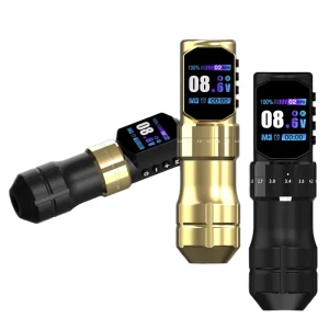 Adjustable Electric Permanent Makeup Travel Tattoo Machine Stainless Steel 2000mAh Battery