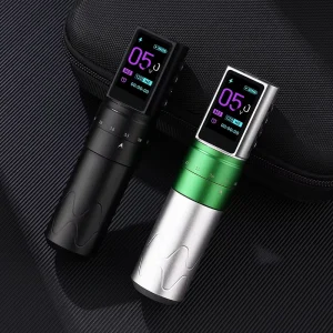 Adjustable Frequency Stroke Dotwork Mode Tattoo Machine Kit Powerful Brushless Motor Cartridge Needles Wireless Tattoo Gun