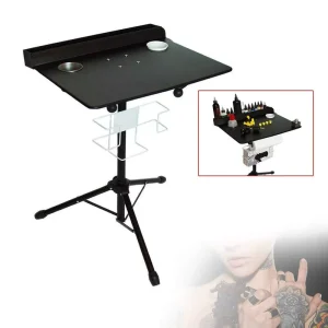 Adjustable Iron Black Tattoo Desk Table Professional Station Body Art Tattooing Supply