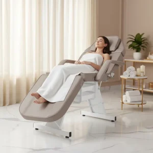 Adjustable Manual Beauty Bed Premium PU Leather Massage Table Professional Facial Spa Bed for Salon Tattoo and Lash Extensions