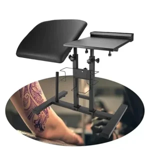 Adjustable Tattoo Arm Rest Stand with Storage Tray