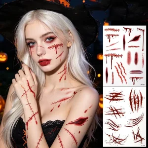 Adson Temporary Tattoo Paper Shine in the Dark White Cmyk Color Water Transfer Customized Size Tattoo Sticker for Body & Face