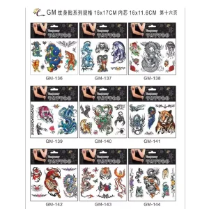 Adult Tattoo Stickers Full-color Printing Body Beauty Waterproof Tattoo Stickers