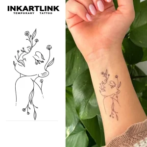 Aesthetic Line Art Tatuajes Long Lasting Tattoo 15 Days Waterproof Natural Fruit Juice Body Art for Women Bulk