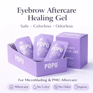 Aftercare Healing Gel for Microblading & PMU Soothing Eyebrow Tattoo Repair Gel with Ceramide & Peptides