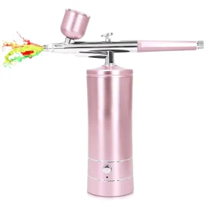 Air Brush Kit for Makeup Art & Tanning Dual Action Professional Airbrush with Adjustable Pressure & Portable Compressor