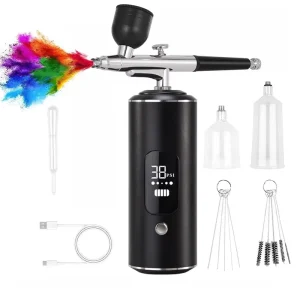 Air Brush With Compressor Portable Air Brush Air Brush Nail Painting Crafts Art Painting Compressor Airbrush Pen