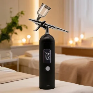Airbrush 35PSI with Dual Action & LED Display ABS Material Nail Art & Cake Airbrush for Artists and Designers