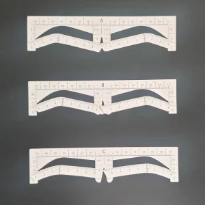 Airbrush Brow Ruler Sticker Brow Shape Tape Drawing Brow Makeup Mapping Guide Eyebrow Stencil Sticker