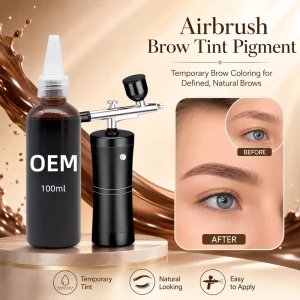 Airbrush Brow Tint Henna Brow Gel Eyelashes Dye No Developer Waterproof Eyebrow Enhancers