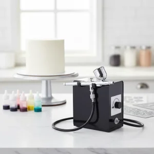 Airbrush Compressor Kit Square ABS+Copper 1kg Makeup Nail Art Professional Airbrush Gun Gravity Feed Paint Sprayer Body Art 30