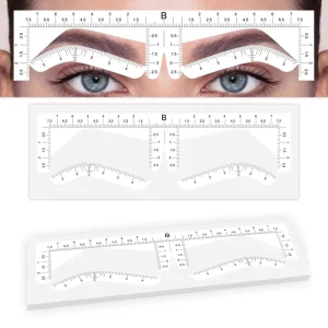 Airbrush Eyebrow Precision Brow Mapping Tool Self-adhesive Accurate Eyebrow Stencil Sticker for PMU Microblading Brows Shaping