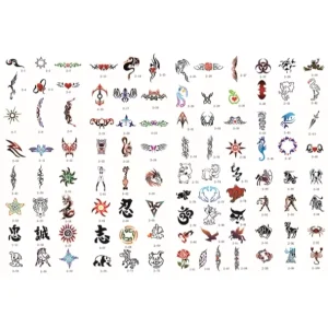 Airbrush Gun Book 3 Adhesive Temporary Tattoo Stencils for Body Art