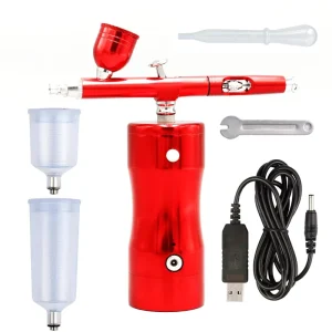 Airbrush Gun Kit Portable Automatic Airbrush Kit 7CC Capacity Set for Makeup Decoration Model Coloring Manicure Tattoo Art