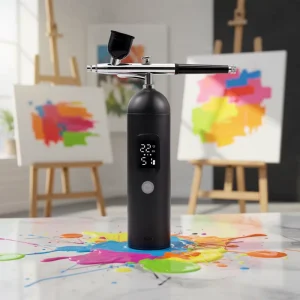 Airbrush Kit 35PSI Dual Action Cake Airbrush and LED Technology for Nail Art and Cake Decorating
