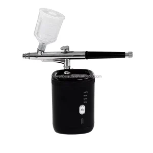 Airbrush Kit Pressure Spray Gun Professional Rechargeable ABS Tattoos Nail for Manicure DIY Makeup