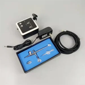 Airbrush Kit with Air Compressor Mini Airbrush Gun Set for Makeup Painting Design Cake Decoration Model