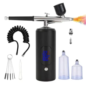 Airbrush Kit with Compressor 38PSI Handheld Air Brush Set Rechargeable Portable Airbrush for Nail Painting Modeling Makeup