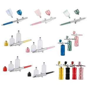 Airbrush Kit with Compressor and Machine Gun for Paint and Nails