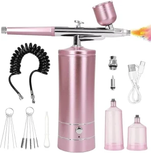 Airbrush Nail with Compressor Portable Air Brush with Compressor for Nails Art Cake Painting Craft Airbrush Nail Art Compressor