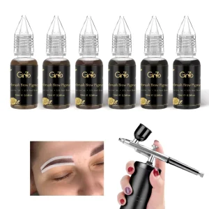 Airbrush Paint Spray Eyebrow Makeup Colors Hair Ink Body Paint Water-Based Airbrush Paint Kit for Artists