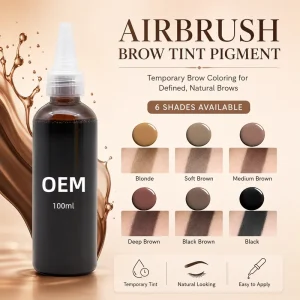 Airbrush Tint for Brows Brown Tint Eyebrow Henna Brow Gel Eyelashes Dye No Developer Waterproof Eyebrow Enhancers