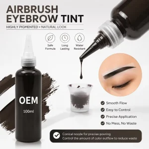 Airbrush Tintfor Brows Brown Tint Eyebrow Henna Brow Gel Eyelashes Dye No Developer Waterproof Eyebrow Enhancers