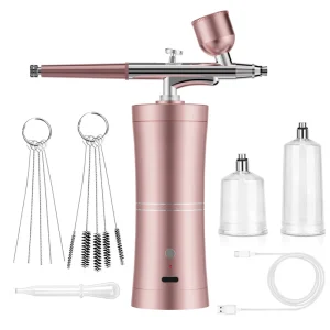 Airbrushes Kit Compressor Portable USB Rechargeable for Barber Art Painting Nail Art