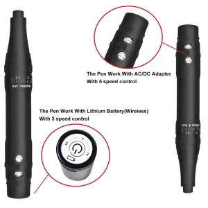 All-In-One Electric Eyebrow Tattoo Machine Single Battery Snap-On Design