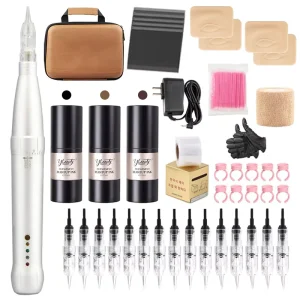 All in One Microblading Machine Kit Full Polishing Semi Permanent Eyebrow Lip Tattoo Supplies Microblading Instrument Fog