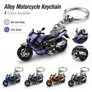 Alloy Pull Back Motorcycle Keychain Die cast Miniature Motorbike Model Key Ring Car Key Pendant Promotional Gift