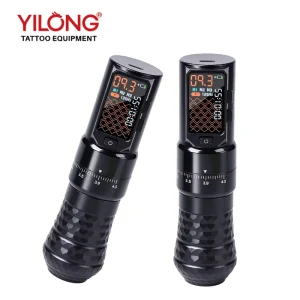 Aluminum Alloy Wireless Electric Tattoo Machine Pen Rechargeable RCA Adjustable Stroke (2.0 4.2mm) 11500 RPM