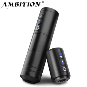 Ambition Ninja 2000mAh 4.0mm Stroke Powerful Coreless Motor Professional Wireless Rotary Tattoo Pen Machine for Artists Body Art