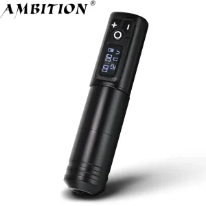 Ambition Ninja 2400mAh Powerful Motor Tattoo Gun 4mm Stroke Professional Wireless Rotary Tattoo Pen Gun Machine for Body Art
