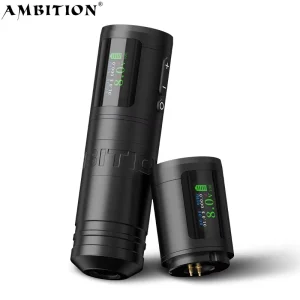 Ambition Ninja Ultra 1900mAh 3.5mm/4.0mm Stroke Professional Digital Wireless Tattoo Pen Machine Gun with Billing for Body Art