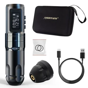 Ambition Rotary Tattoo Battery Pen Wireless Cartridge Machine Permanent Feature Cartridge BLDC Motor Rechargeable Battery
