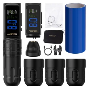 Ambition Soldier 270S 2400mAh Brushless Motor Tattoo Gun 5.0mm 4.5mm Stroke Professional Wireless Rotary Tattoo Pen Machine