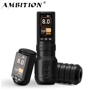 Ambition Torden Max 2400mAh Brushless Motor 3.5mm 4.0mm Stroke Professional Wireless Rotary Tattoo Pen Gun Machine for Body Art