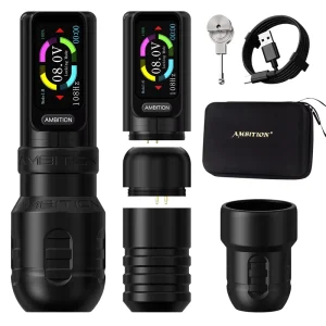Ambition Torden Max 2400mAh Brushless Motor Tattoo Gun Wireless Rotary Tattoo Pen Machine with 42/34mm Grip