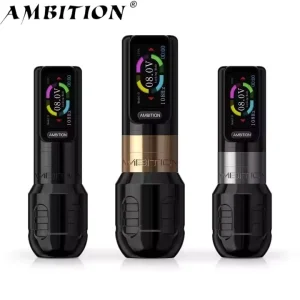 Ambition Zetton 3.5mm 4.0mm Stroke Brushless Motor Professional Wireless Tattoo Pen Machine with 34mm 42mm Grip for Body Art