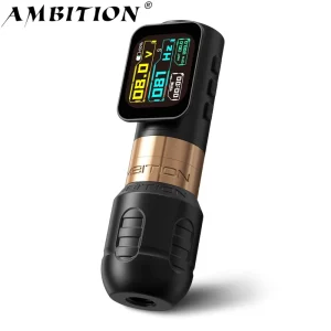 Ambition Zetton Pro 2400mAh 3.5/4mm Stroke Direct Drive Professional Rotary Tattoo Gun Wireless Tattoo Machine Pen for Body Art
